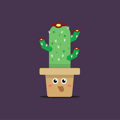 Happy cactus design graphic design illustration