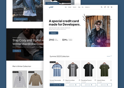 Cloth Landing page cloth landing page ui ui design