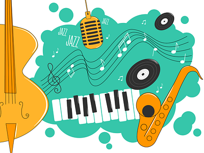 Illustration art branding design graphic design illustration music ui