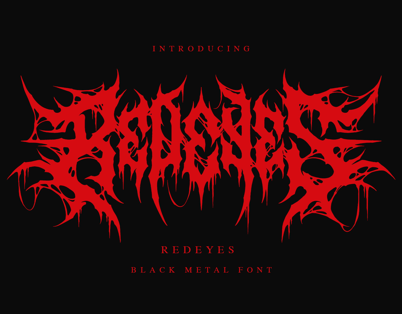 [FREE FONT] REDEYES | BLACK METAL FONT VOL. 12 apparel merchandise metal rock satanic shirt design