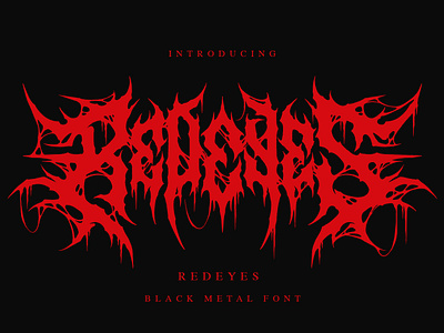 REDEYES | BLACK METAL FONT VOL. 12 apparel merchandise metal satanic shirt design