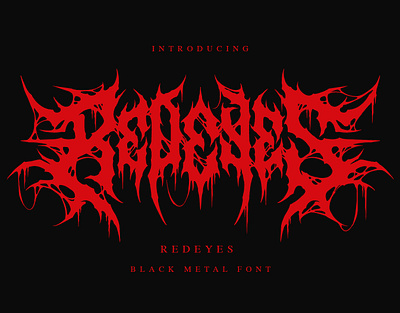 REDEYES | BLACK METAL FONT VOL. 12 apparel merchandise metal satanic shirt design