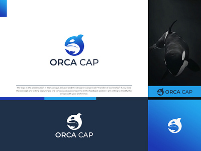 ORCA CAP logo design abstract logo branding brandlogo finance logo fintech logo graphic design letter o logo logo design logofolio modern logo orca orca logo tech logo