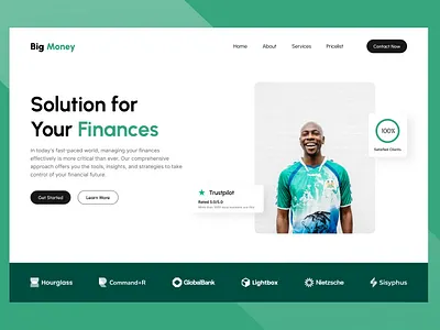 Finance Consulting Landing Page Design figma website design finance consulting fintech landing page ui ux web design web theme web ui