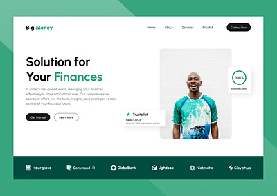 Finance Consulting Landing Page Design figma website design finance consulting fintech landing page ui ux web design web theme web ui