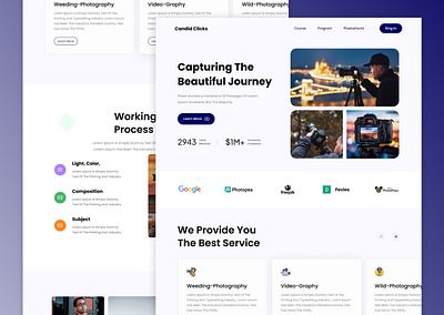 photography landing page photography landig page ui ui design