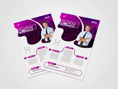 Flyer Design For Grow Your Business | Free Mockup Download. adobe illustrator adobe photoshop agency flyer brand identity branding business flyer cmpany poster creative poster design event flyer flyer design flyers free mockup graphic design grow business identity design modern poster social media vector