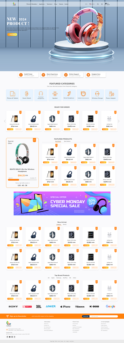 Electronics eCommerce Website design ecommerce website electronics ecommerce website ui ui design ux website