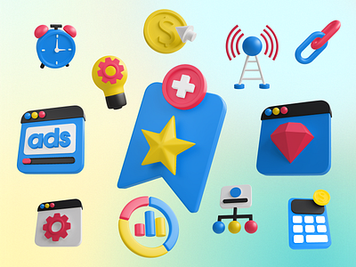 FREE SEO and SEM 3D Icon Pack 3d 3d icon 3d icon pack 3d icons graphic design marketing 3d icon pack marketing 3d icons seo 3d icon seo 3d icon pack ui