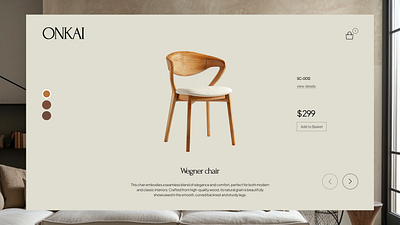 Concept design for a furniture brand branding chair elegant furniture graphic design luxury minimalism website