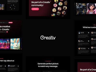 Creativ - Full page preview ai ai landing page ai site ai website animation artificial intelligence chatbot data science hero section image creator ios app landingpage machine learning mobile app mobile ui ui uiux landing page ux web design website design