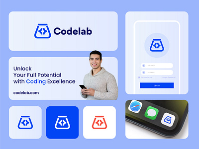 Codelab Logo Design/Code+lab Logo Design app icon logo design branding code logo coding logo design creative logo design graphic design illustration logo logo design minimal logo modern logo software logo design tech logo tech logo design technlogoy web logo webdesign logo