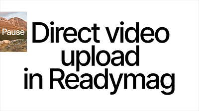 Direct video upload motion graphics