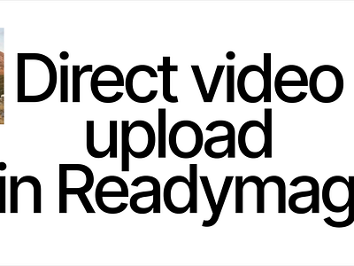 Direct video upload motion graphics