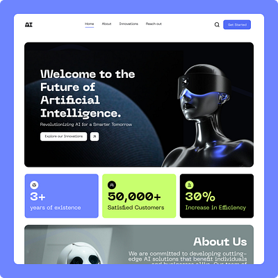 AI Landing Page ui