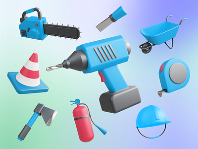 FREE Constructions 3D Icon Pack 3d 3d design 3d icon pack 3d icons animation app blender constructions constructions 3d icon pack illustration ui