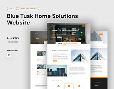 Blue Tusk Home Solutions | Website Design | Redesign colors design designer details figma graphic design layout ui uiuxdesigner userexperience userinterface ux web webdesign website