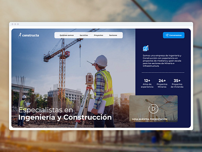 Constructa - Construction solutions Web Design construction engineering homepage