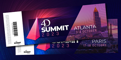 4D Summit 2023 banners branding design event illustration rollups summit