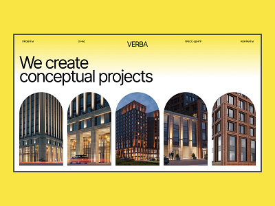 Verba concept website architect branding concept gradient graphic design realty russia ui ux web website yellow