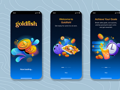 🐠 Goldfish - Onboarding b2b mobile onboarding vibrant