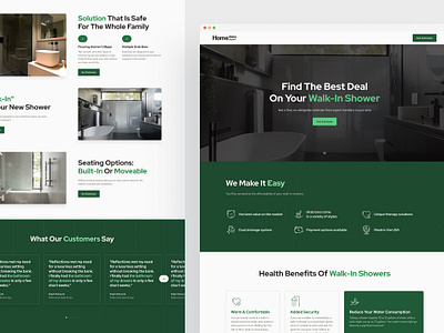 Landing Page Design - Walk-in Showers dailyui design figma landing page ui ux web design
