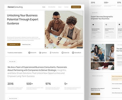 Elemen - Consultant Business Landing Page business landing page uiux design website