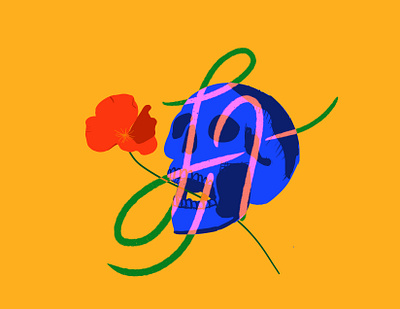 LA Logotype + Illustration Exploration california poppy illustration la los angeles procreate skull