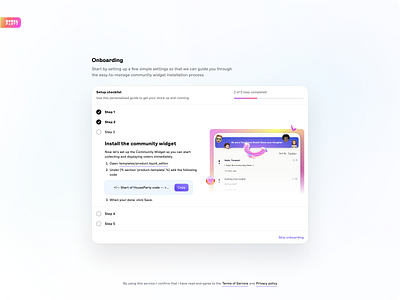 shopify app onboarding stepper clean design ecommerce onboarding shopify step stepper ui ux web