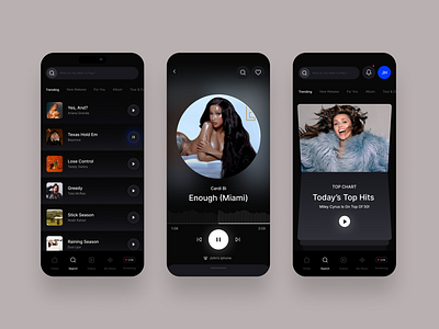 Music Streaming App app design application design music music player music streaming ui ux