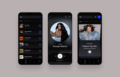 Music Streaming App app design application design music music player music streaming ui ux