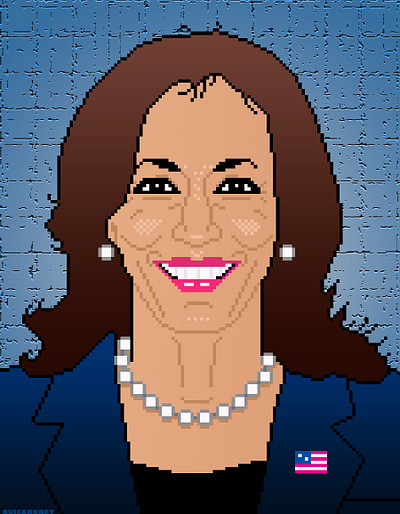 Kamala Harris 8bit design illustration kamala harris pixel pixel art pixel portrait portrait