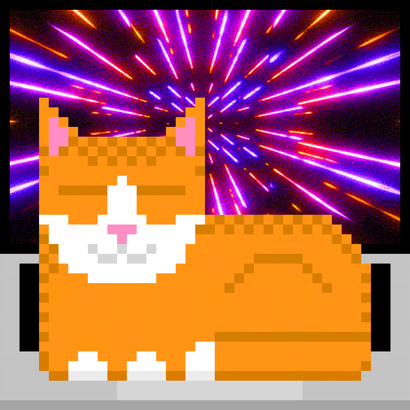 Sunday Morning Screen Saver 8bit animation big pixel cats design illustration pixel pixel art ui