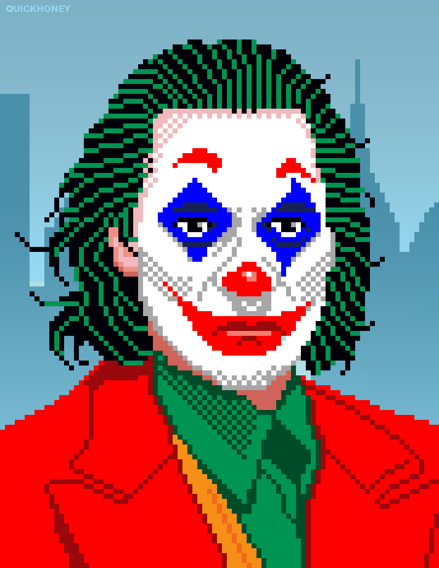 The Joker 8bit animated portrait animation design graphic design illustration joker motion graphics pixel pixel art portrait the joker the joker movie ui