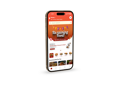 Food Delivery App Landing Page appdesign branding dailyui designchallenge ui ux