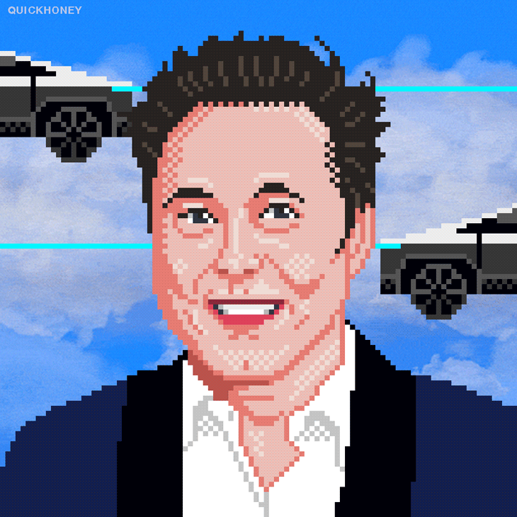 Elon Musk Cyber Truck 8bit animation big pixel branding cyber truck design elon musk graphic design illustration motion graphics pixel pixel art portrait