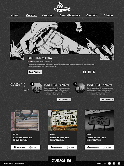 Band Blog - Website Design design website