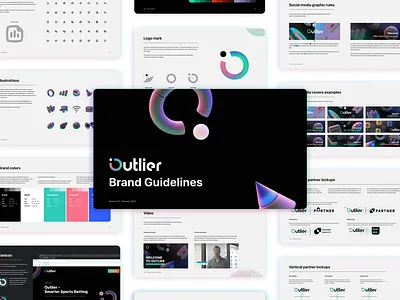 Outlier: Brandbook brand identity brandbook branding guide identity lettering logo logo mark logos logotype outlier symbol typography visual identity wordmark