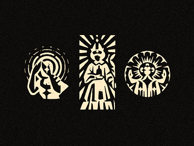 St. Jory (Winery) - Tryptic 2/4 ✦ Logo/Icon/Symbol beverage bless branding caring emotion field grape holy illustration logo logodesign logotype mystic priest religious saint star symbol wine winery