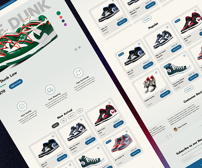 Shoes Store Landing Web Page UI figma landing page landing page ui ui ui ux