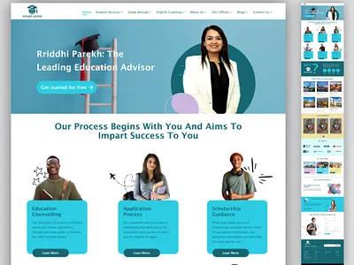 UI UX design of Education Website education website ui ux web design