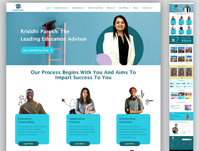 UI UX design of Education Website education website ui ux web design