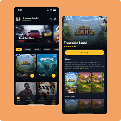 Gaming App UI gaming ui user interface design