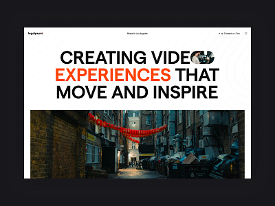 Hero section for a video production studio design graphic design illustration typography ui ux