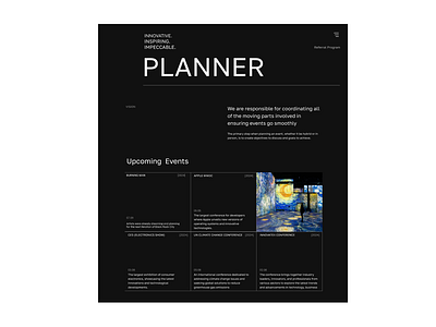 New Case: Planner digital eventplanning events luxurywebdesign planing research ui uiux ux web web design