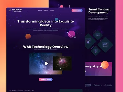 Wardog Website User Interface branding graphic design ui universe website design