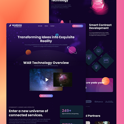 Wardog Website User Interface branding graphic design ui universe website design