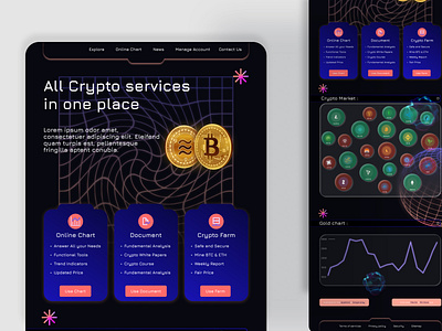 Crypto Currency webpage | Ui Ux bitcoin creative crypto dailyui dailyuichallenge design digital assets graphic de landingpage ui userexperience userinterface ux web3 webpage website