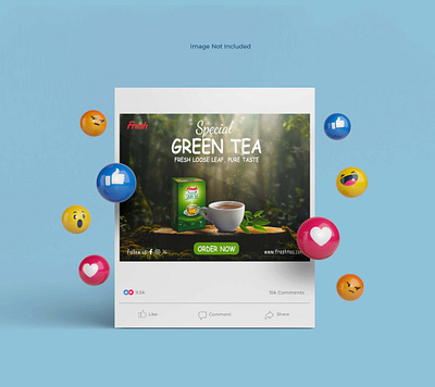 Green tea social media post design design graphic design socialmediadesign socialmediapost uniquedesign