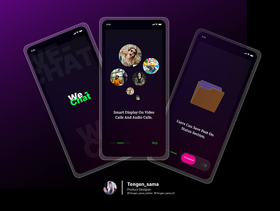 we chat: a chatting app platform design product design typography ui ux